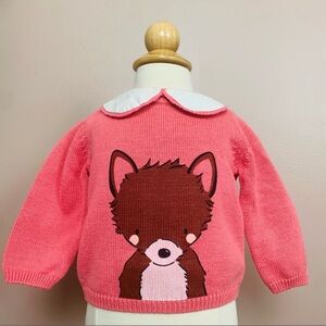 Spencer by Jaclyn Smith pink fox print sweater